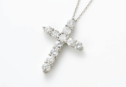 Pt ダイヤモンドペンダント D:計1.0ct チェーン40㎝ 122605