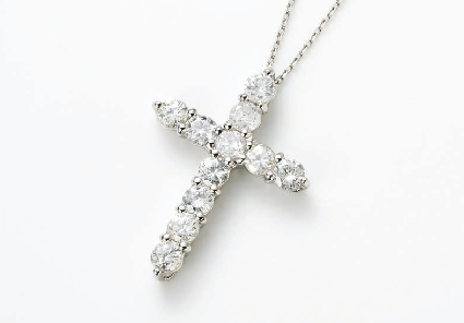 Pt ダイヤモンドペンダント D:計0.5ct チェーン40㎝ 124709