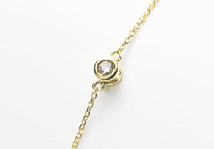 K18YG ダイヤモンドブレスレット D:計0.3ct 18㎝ 128257