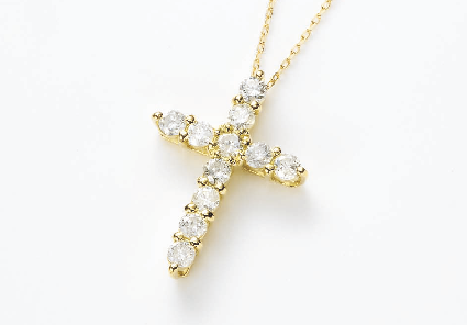 K18YG ダイヤモンドペンダント D:計0.3ct チェーン40㎝ 130149