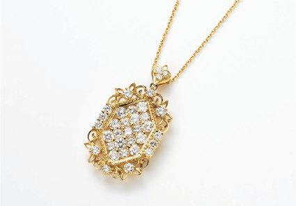 K18YG ダイヤモンドペンダント D:計3.0ct チェーン45㎝ スライド式 130259