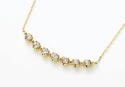 K18YG ダイヤモンドペンダント D:計0.3ct チェーン40㎝ 132749