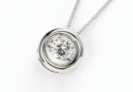 K18WG ダイヤモンドペンダント D:0.2ct チェーン40㎝ 133740