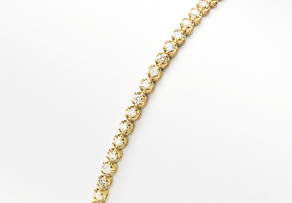 K18YG ダイヤモンドブレスレット D:計2.0ct 18㎝ 136654